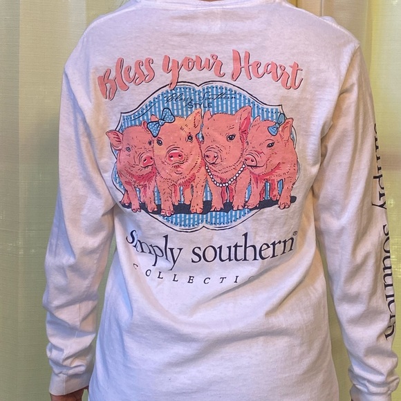 Simply southern white long sleeve. Size medium. - Picture 2 of 4